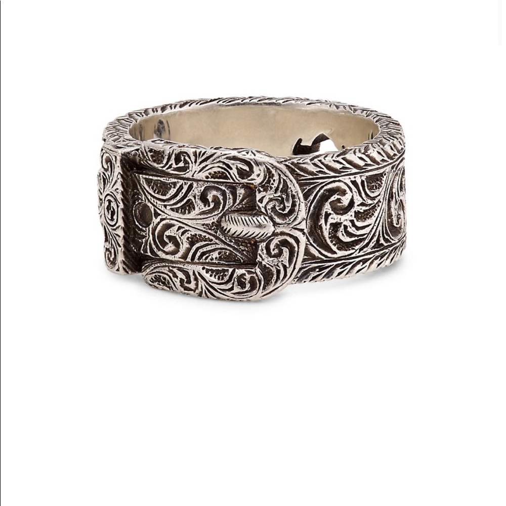 Gucci silver garden ring size 16